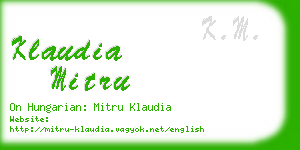 klaudia mitru business card